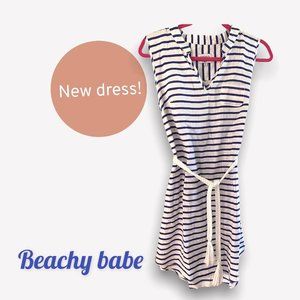 Size S Striped Linen Dress